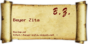 Beyer Zita névjegykártya
